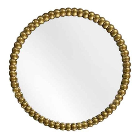 Miro Gold Sunburst Round Wall Mirror