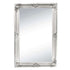 Gabriel Ornate Brushed White Wall Mirror