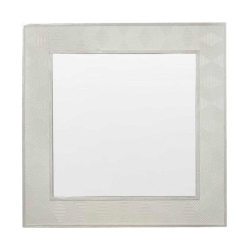 Vaness Square White Wall Mirror
