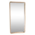 Eamon Rectangular Rubberwood Wall Mirror - Wood Frame Modern Mirror