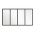 Thredbo Black 4 Panel Window Frame Wall Mirror - Large Industrial Grid Mirror