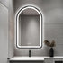 Byron Arched Frosted LED Black Wall Mirror