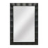 Fernando Black Wall Mirror - Modern Faceted Frame Rectangle Mirror Australia