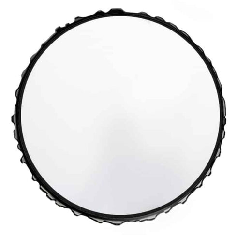Kalen Black Metal Round Wall Mirror