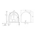 Allan Arched Matte Black Framed LED Bathroom Mirror with Wave Motion Sensor