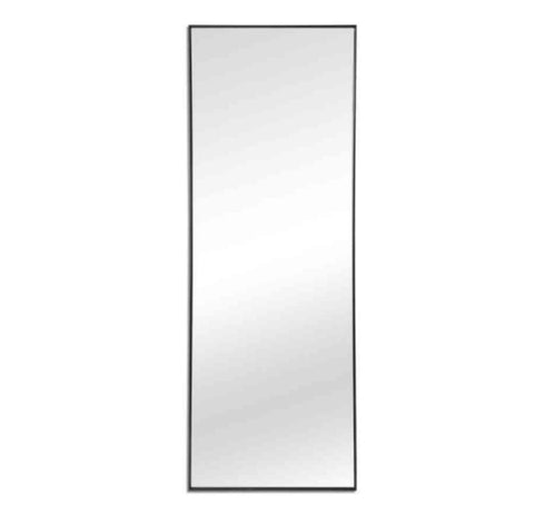 Rectangular full-length mirror 50x160cm with black aluminium frame