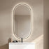 Maria Oval Frontlit LED Black Bathroom Wall Mirror