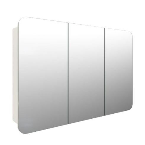 Elijah Frameless 3-Door Mirror Cabinet