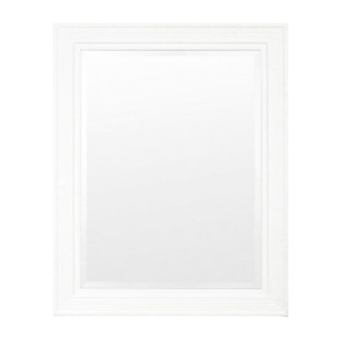 Chinoise Hand Painted White Wall Mirror