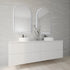 Allan Framed Anti-Fog LED Arched Bathroom Mirror - Matte Black with Optional Bluetooth Speaker