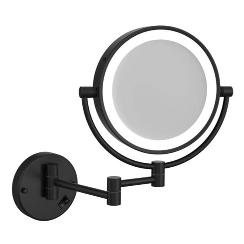 Ablaze 1x & 5x Magnification Matt Black Shaving Mirror with LED Light