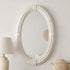 Georgie Hamptons Style Oval Mirror with Textured Rope Frame - Coastal Wall Mirror