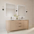 Graeme Rounded Corners Anti-fog Backlit LED Bathroom Mirror - Matte Black Frame with Wave Motion Sensor