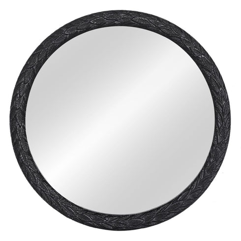 Iggy Round Wall Mirror Black