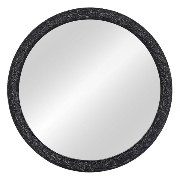 Iggy Round Wall Mirror Black