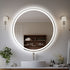 Wattleview Frosted LED Dimmable 25mm Strip Round Bathroom Mirror with Defogger