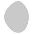 Miel Pebble Shape Brushed Nickel Wall Mirror