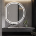 Wategos Crescent Shape Left Cut Moon Frontlit Frosted LED Bathroom Mirror