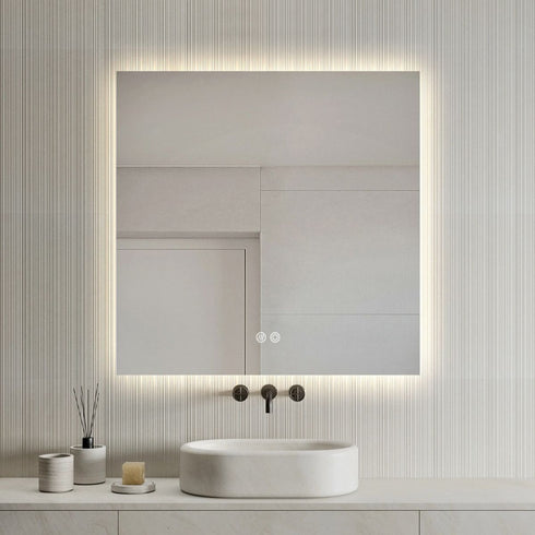 Lorne Frameless Backlit LED Square Bathroom Mirror