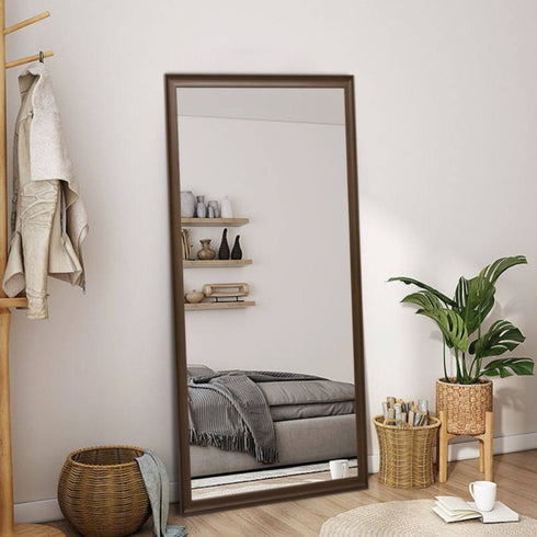 Simon Walnut Frame Freestanding Mirror - Full Length Wall Mirror