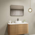 Graeme Aluminium Framed Rounded Corners Rectangular Matte Black Bathroom Mirror