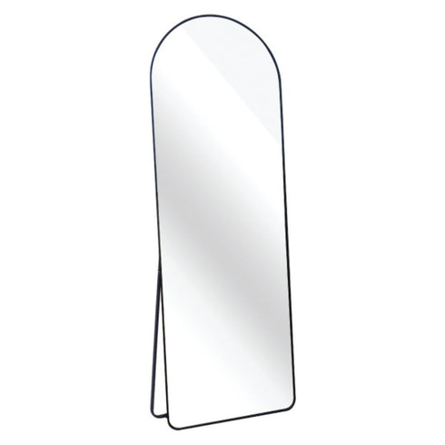 Ronan Black Aluminium Arch Floor Mirror with Stand