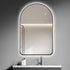Tallow Arched Antifog Backlit LED Black Wall Mirror