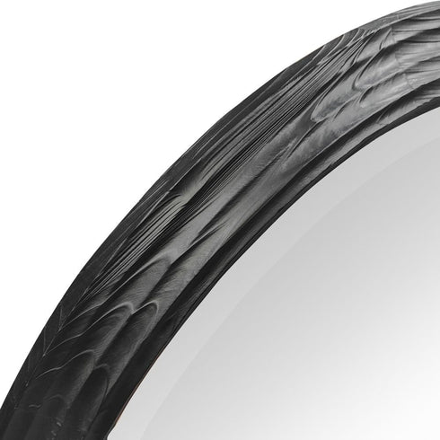 Matte Black frame view round mirror