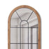 Clovelly Arched Iron Frame Recycled Pinewood Rustic Wooden Window Wall Mirror