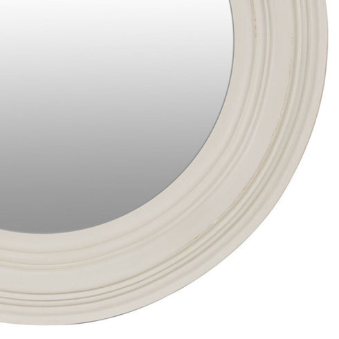 Ramon White Round Wall Mirror - Classic Decorative Frame