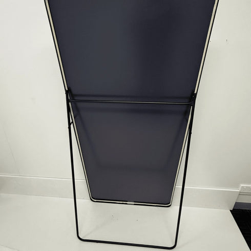 Back panel of tall gold mirror showing sturdy frame construction