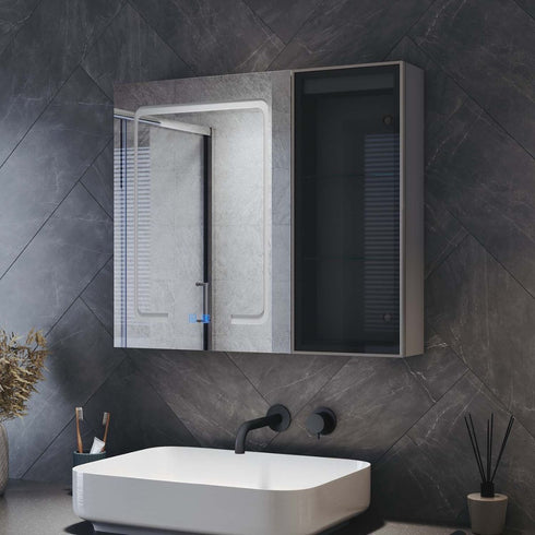 Arisanta Anti-fog LED Bathroom Cabinet With Glass Shelves