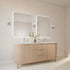 Graeme Rounded Corners Anti-Fog Backlit LED Bathroom Mirror - Brushed Nickel Frame with Optional Bluetooth Speaker