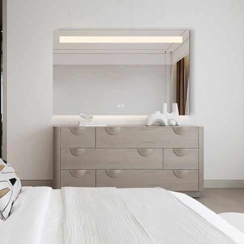Miller Frameless Frosted Top Strip Frontlit LED Bathroom Mirror