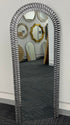 Lior Arched Diamond Water Drop Silver Wall Mirror