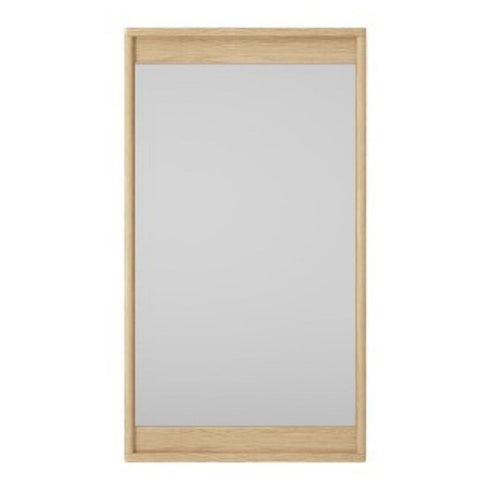 Fintan Modern Solid Oak Rectangular Wall Mirror with Rounded Edges