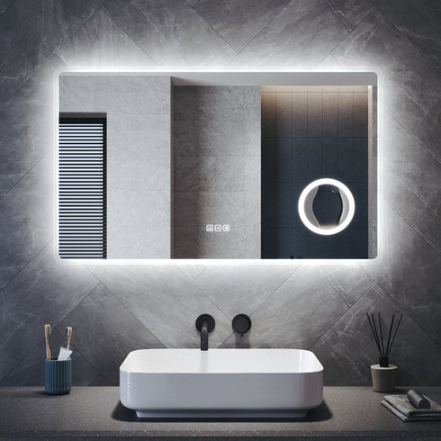 Kaylee 3x Magnification LED Bathroom Mirror with Wall Outlet & Memory Function