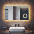 Kaylee 3x Magnification LED Bathroom Mirror with Wall Outlet & Memory Function