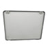 Back panel of rectangular black bathroom mirror with fittings