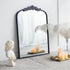 Beaded frame arch black mirror