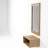 Fintan Modern Solid Oak Rectangular Wall Mirror with Rounded Edges