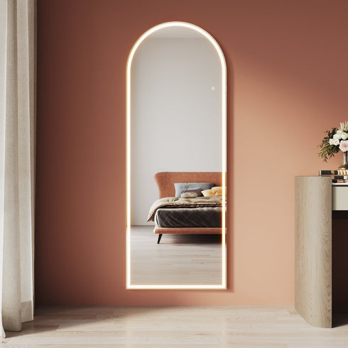 Elien Arched LED Makeup Mirror with removable bracket