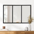 Kiama Black 3 Panel Window Frame Wall Mirror - Industrial Grid Decorative Mirror