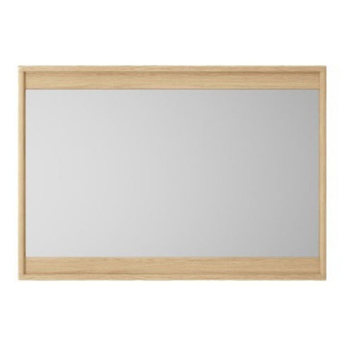 Fintan Modern Solid Oak Rectangular Wall Mirror with Rounded Edges