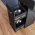 Marlo Black Corner Dressing Table with Triple Mirror & Storage - Makeup Vanity with Drawers