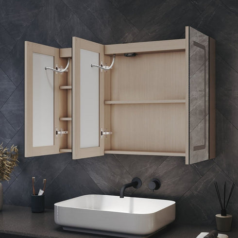 Tallis Three Door Anti-fog LED Bathroom Cabinet
