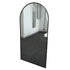 Modern black framed arched mirror for bedroom, hallway, or entryway
