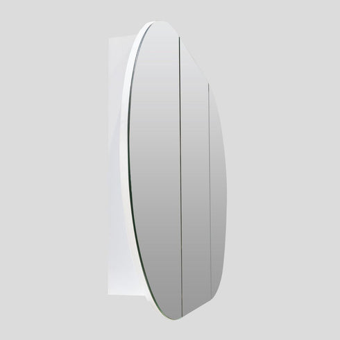 Emmeline Pill Frameless 3-Door Mirror Cabinet