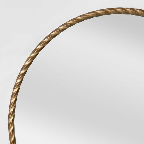 Paula Gold Round Wall Mirror