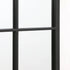 Bailey Arched Metal Grid Industrial Window Black Wall Mirror